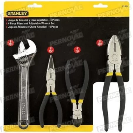 Alicate Juego 04Pc Ll.Ajustab+Un+Co+Pt 91526 Stan