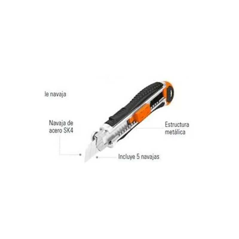 Cuchillo Cartonero 18Mm H.Seg.Metal Cut-6Xx Trupe