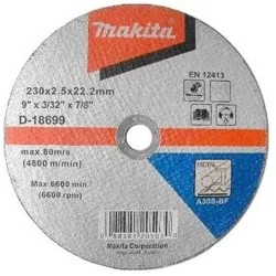 Disco Corte Metal 9" Recto...