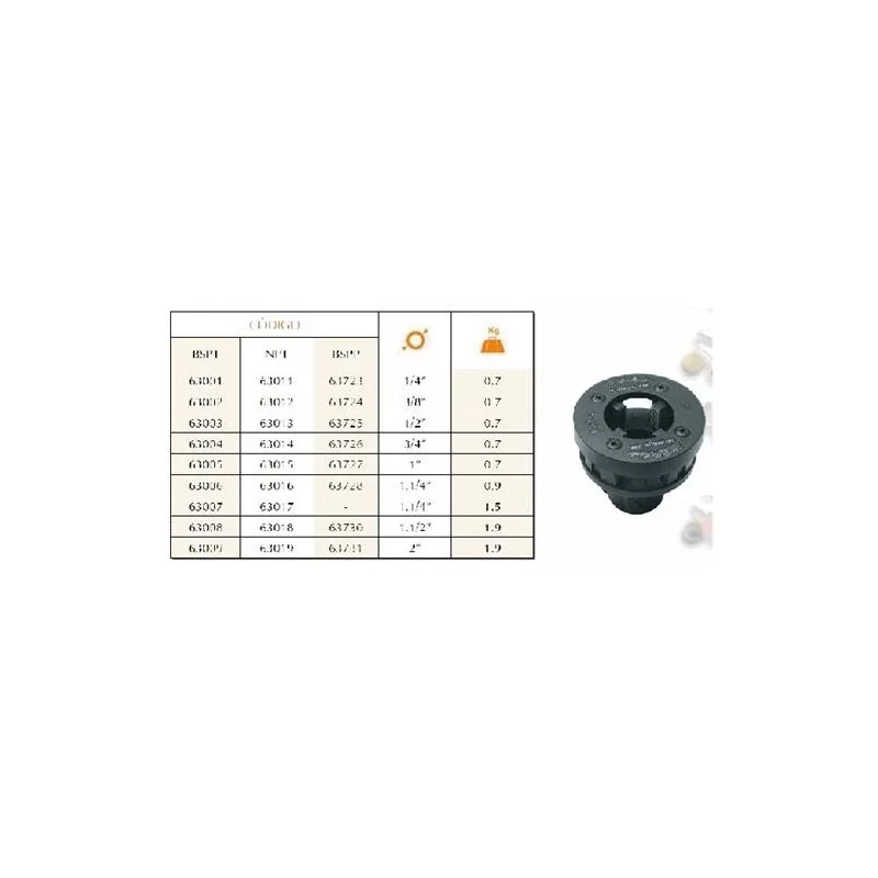 Cabezal Octogonal Terraja 1/2" Bspt 63003 Egamast