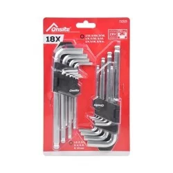 LLAVE ALLEN BOLA JGO25PC 1.5-10MM 1/16-3/8"702625