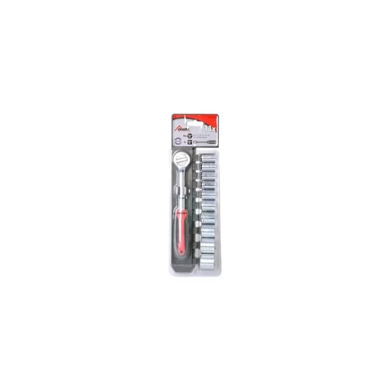 DADO JUEGO 3/8" 11PC 10-24MM RIEL+CHICHA 734111 O