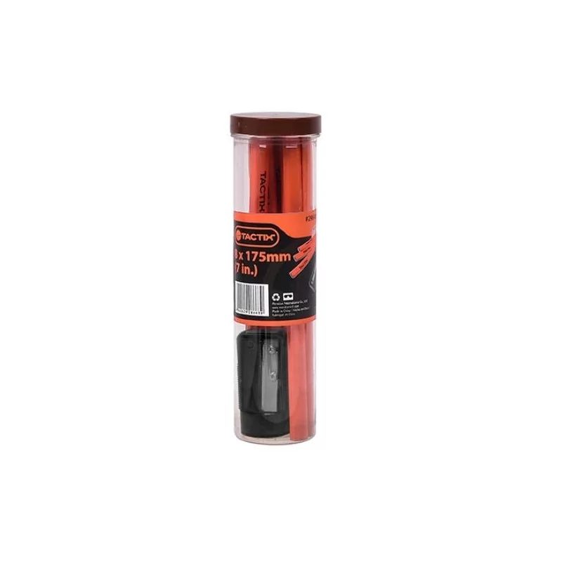 LAPIZ CARPINTERO 7 8PC C/SACAPUNTA 298409 TACTIX