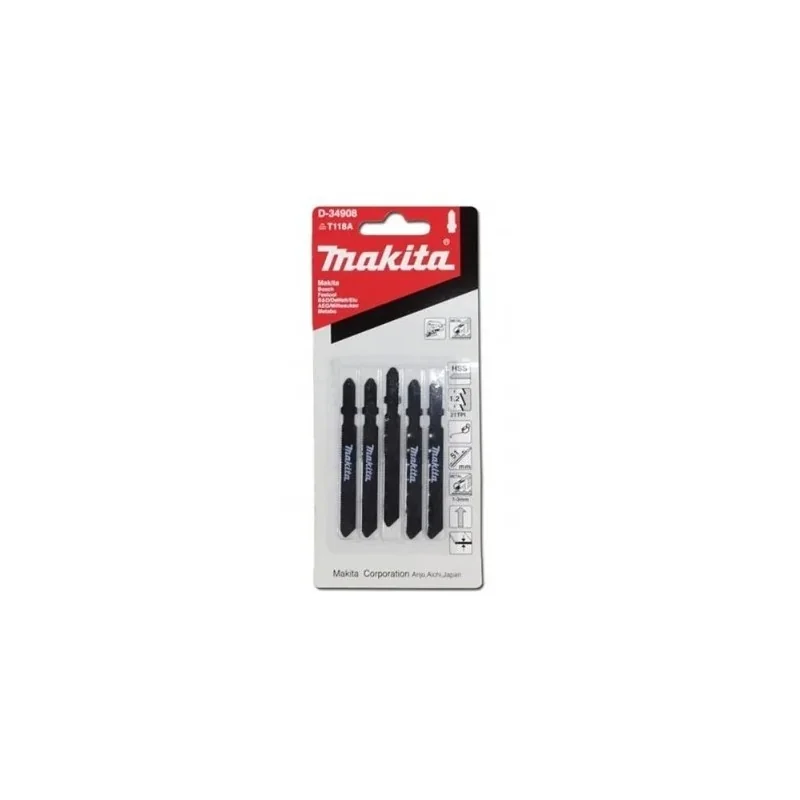 HOJA CALAR METAL 05PC T118A D34908 MAKITA
