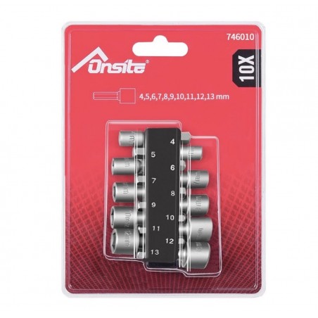 Punta Dado Hembra Jgo 10PC MM /1/4"X45MM) 746010
